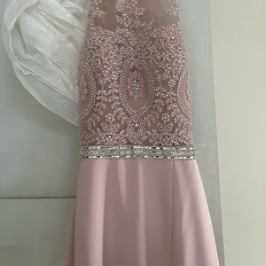Pink may queen prom dress
